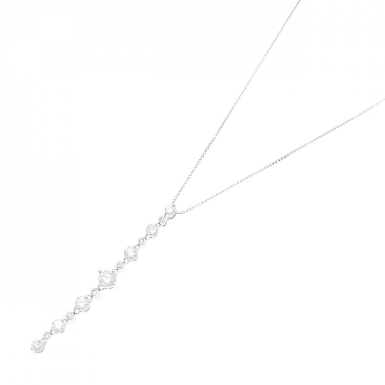 K18WG 2WAY ダイヤモンド ネックレス 1.00CT