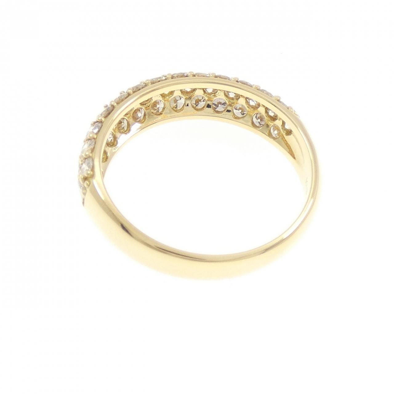 K18YG パヴェ ダイヤモンド リング 1.02CT