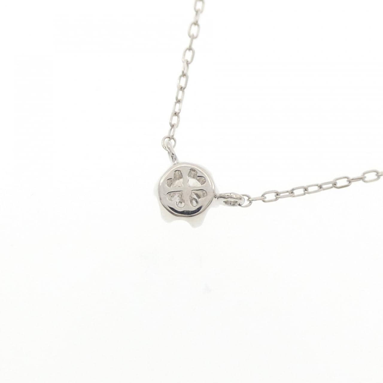 K10WG ソリティア ダイヤモンド ネックレス 0.08CT