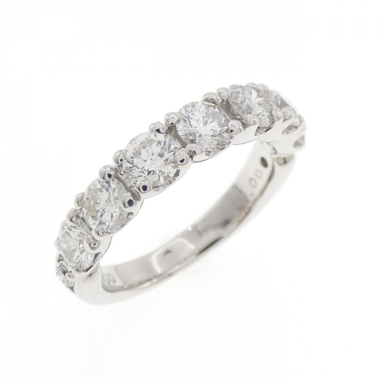PT900 ハーフエタニティ ダイヤモンド ピンキーリング 1.00CT