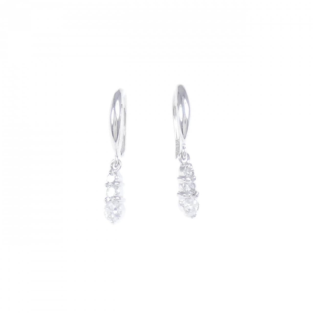 K18WG ダイヤモンド ピアス 0.20CT