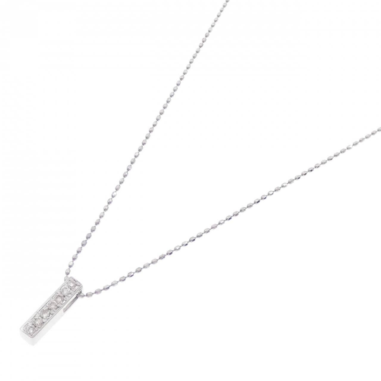 K18WG/750WG ダイヤモンド ネックレス 0.07CT