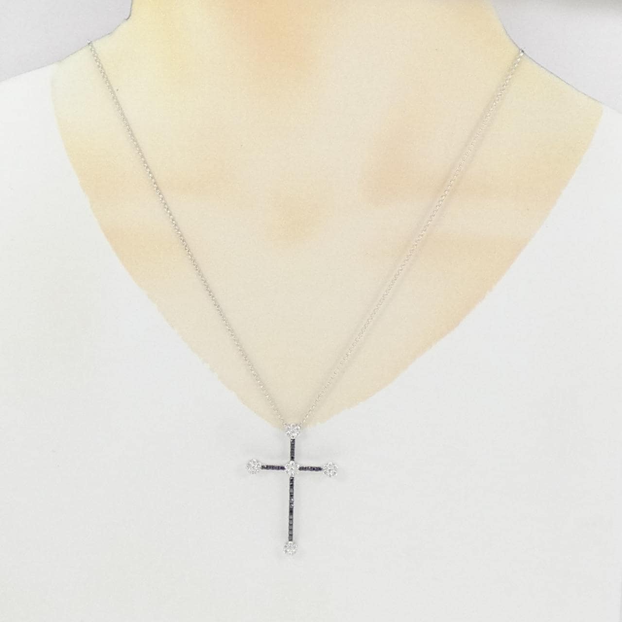 ポンテヴェキオ クロス ダイヤモンド ネックレス 0.55CT