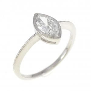 PT Diamond Ring 0.455CT D SI1 Marquise Cut