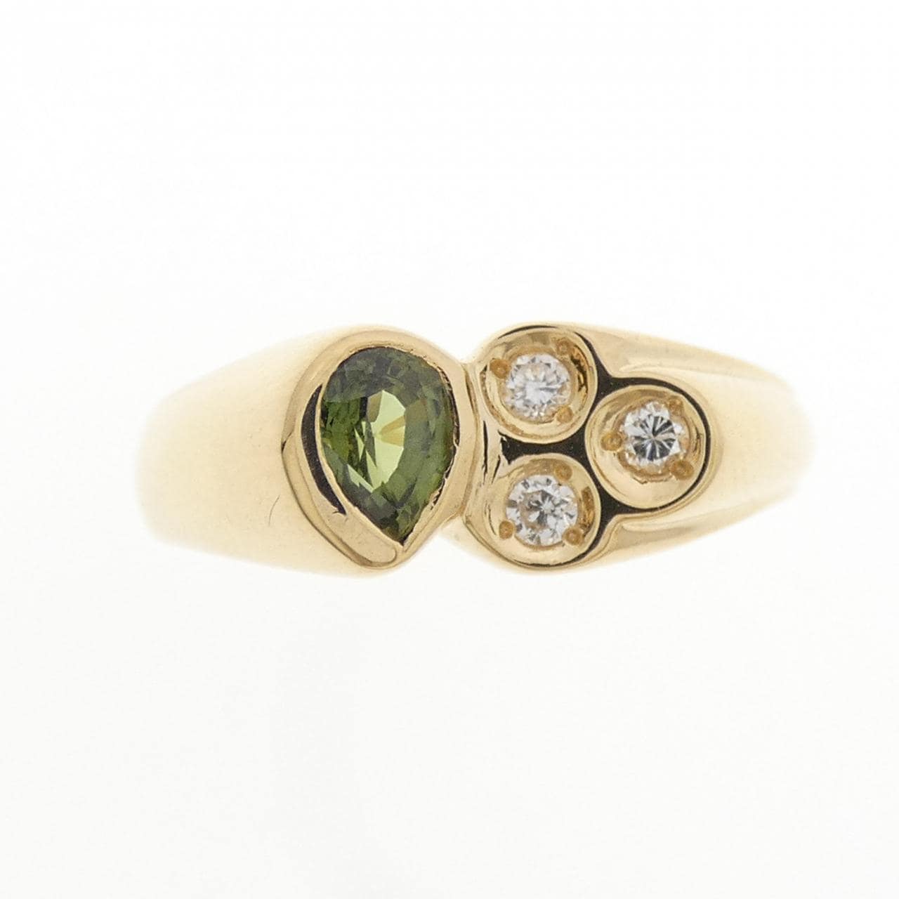 K18YG サファイヤ リング 0.32CT