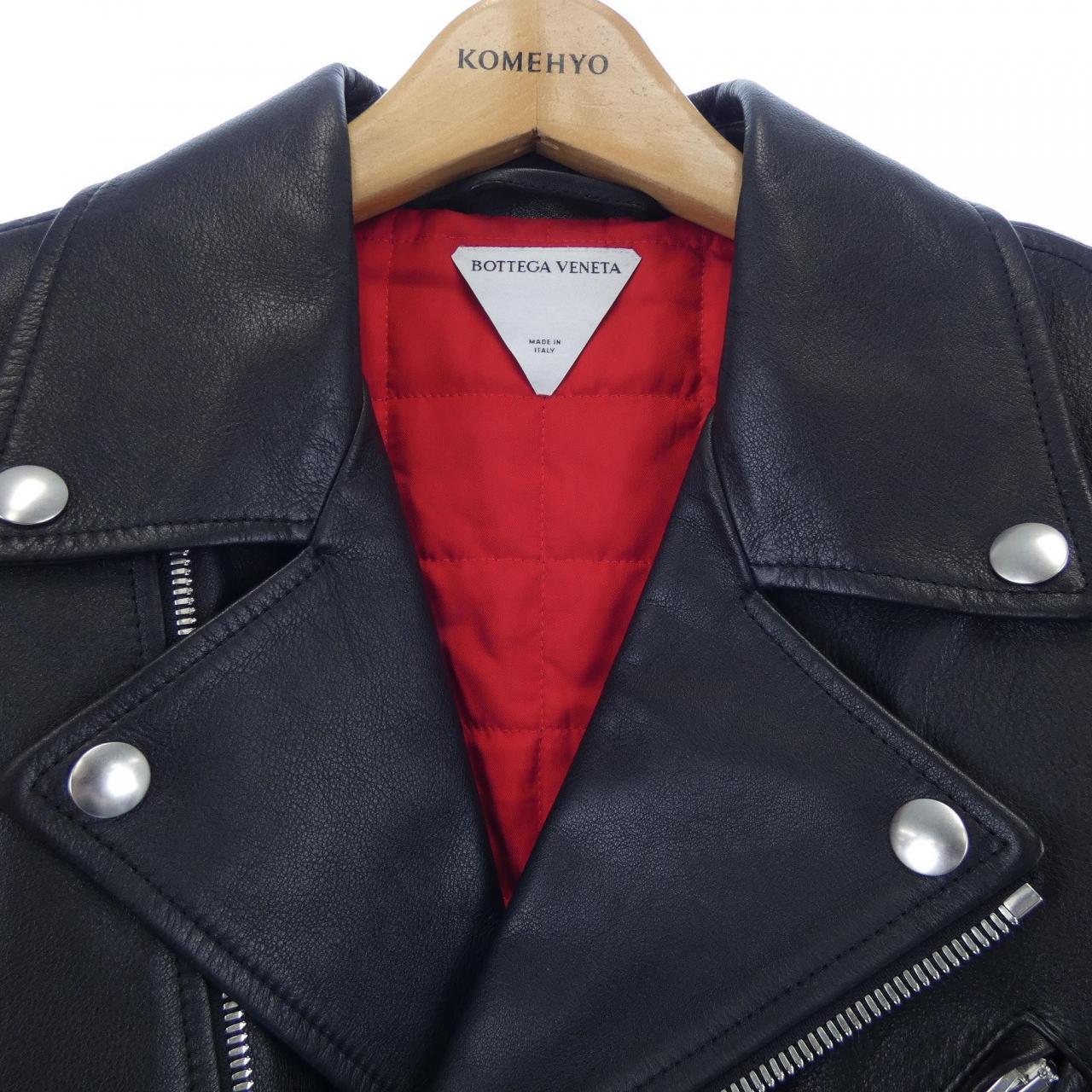 ボッテガヴェネタ BOTTEGA VENETA レザーライダースジャケット