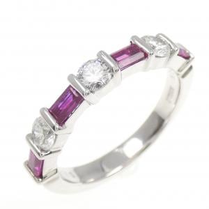 K18WG ルビー リング 0.50CT