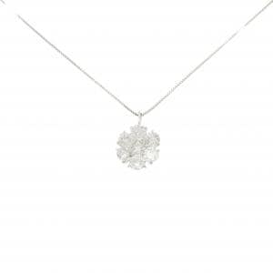 PT900/PT850 フラワー ダイヤモンド ネックレス 2.00CT