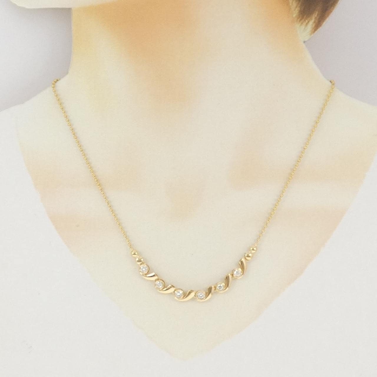 K18YG ダイヤモンド ネックレス 0.50CT