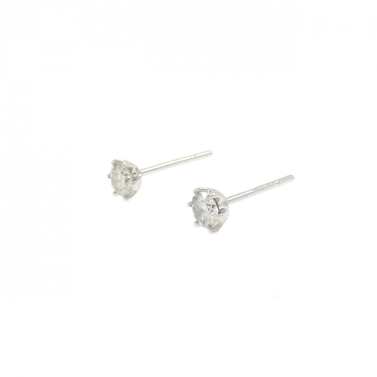 PT900 ソリティア ダイヤモンド ピアス 0.22CT
