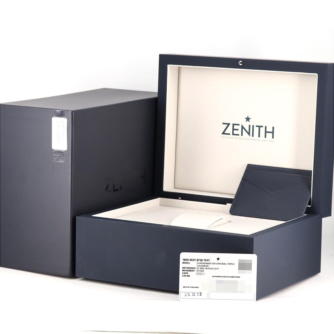 ゼニス クロノマスターオリジナルトリプルカレンダーアベンチュリン LTD 03.3402.3610/53.C917 SS 自動巻