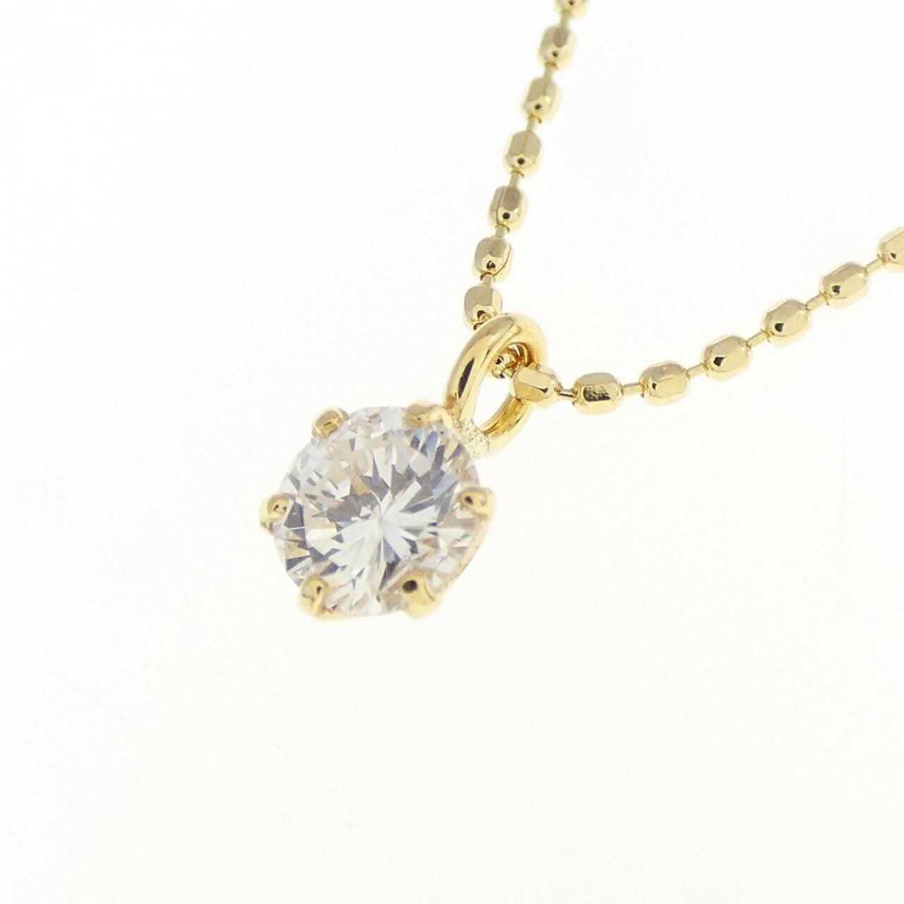 K18YG ソリティア ダイヤモンド ネックレス 0.219CT