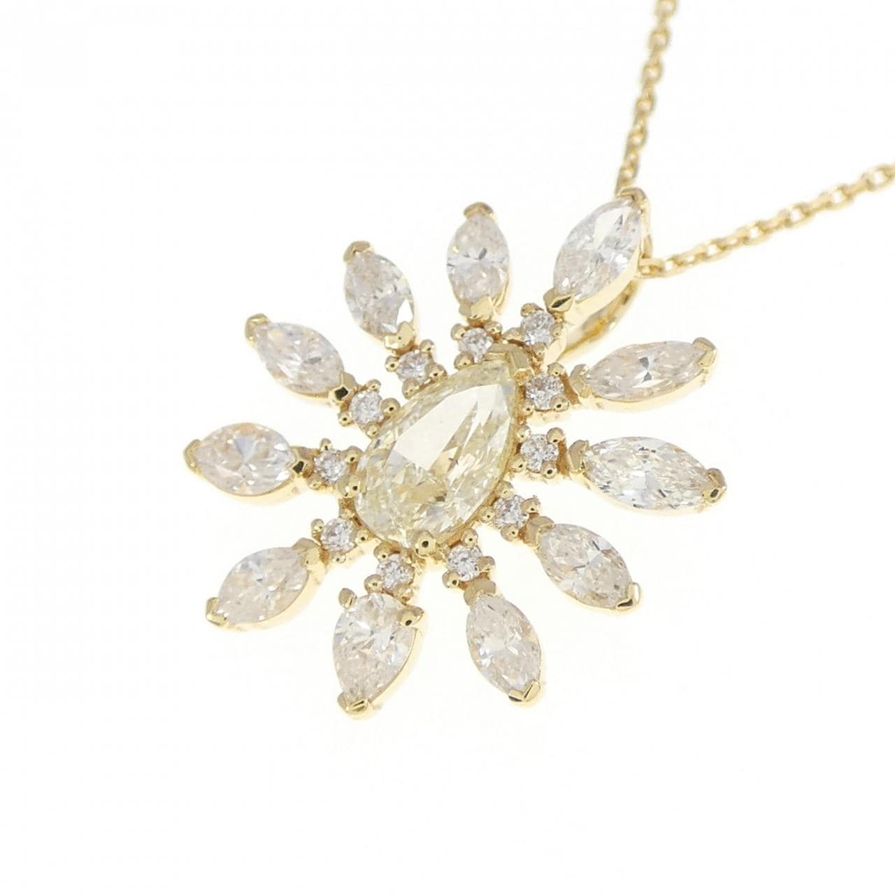 【新品】K18YG ダイヤモンド ネックレス 0.42CT