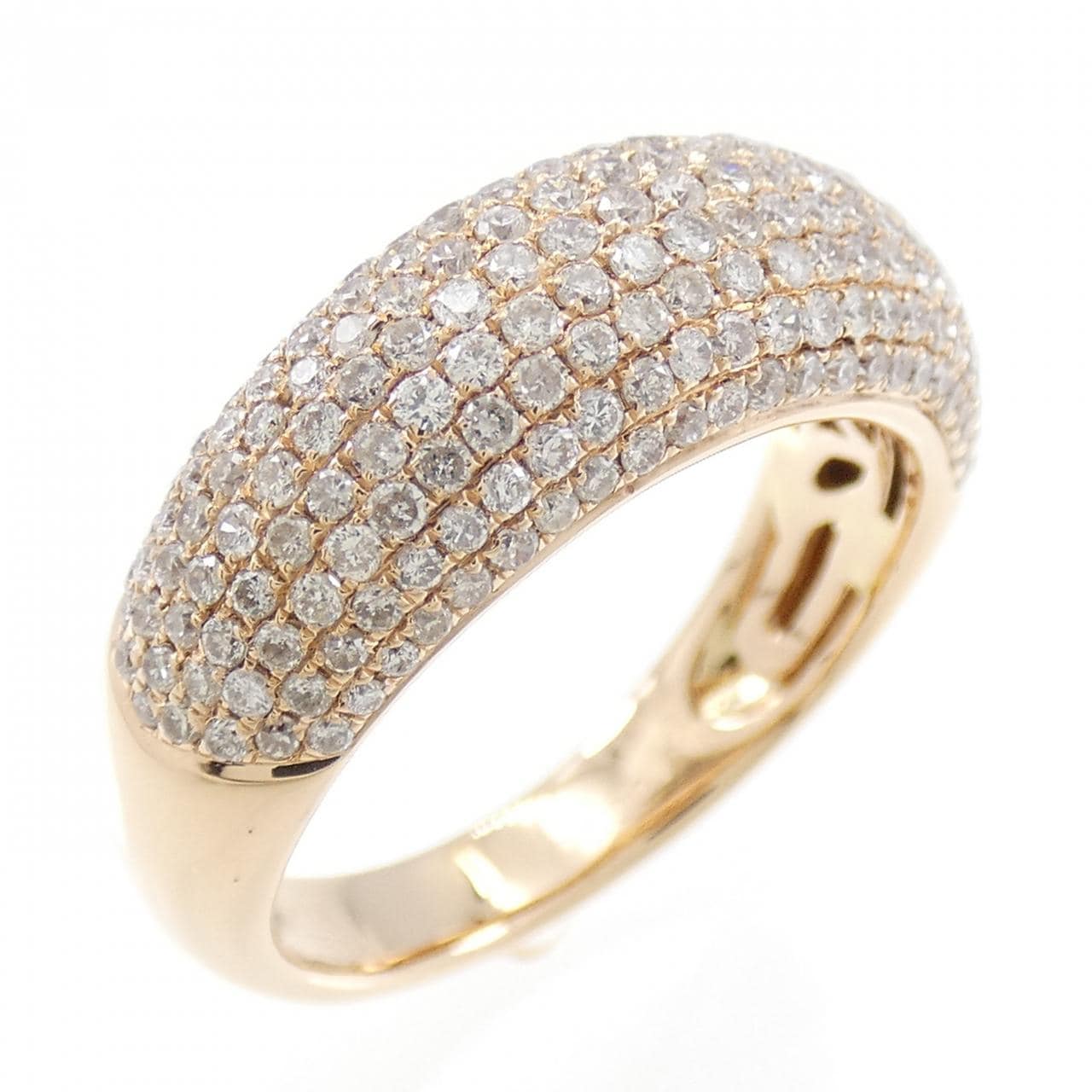 K18PG パヴェ ダイヤモンド リング 1.00CT