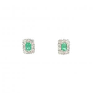 【新品】PT900 エメラルド ピアス 0.24CT