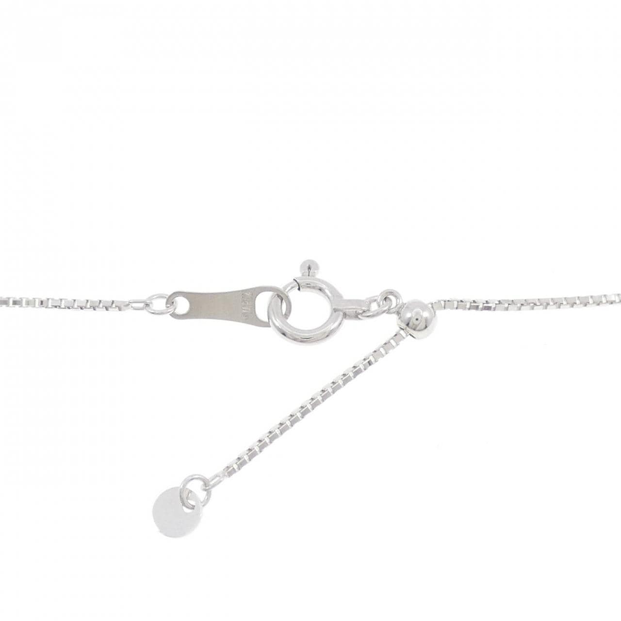 K18WG フラワー ルビー ネックレス