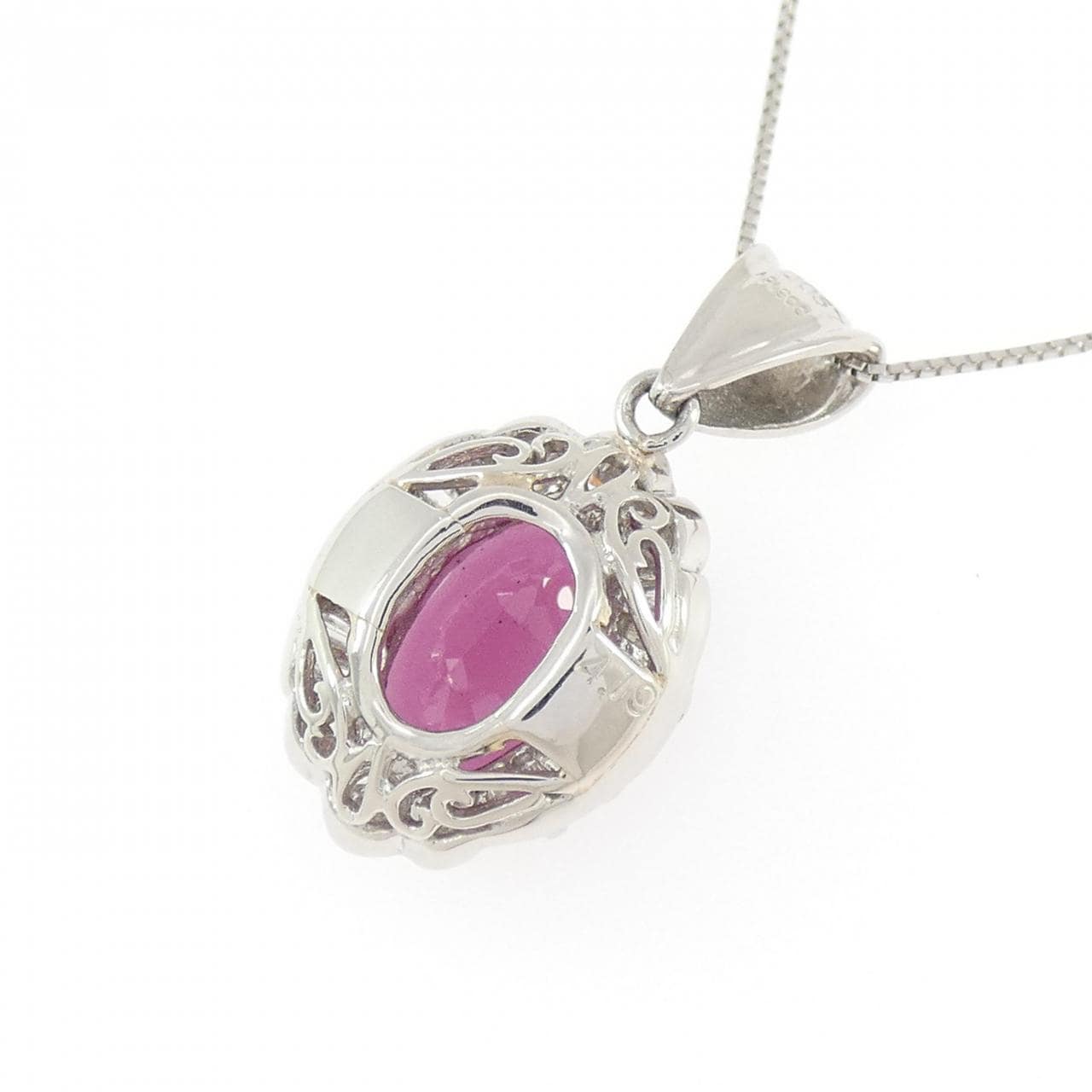 PT900/PT850 ガーネット ネックレス 4.19CT