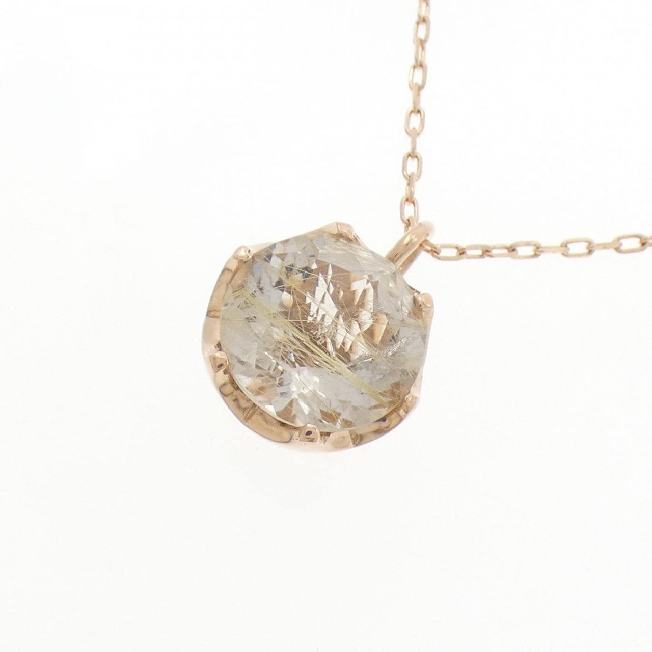 K10PG ルチルクオーツ ネックレス