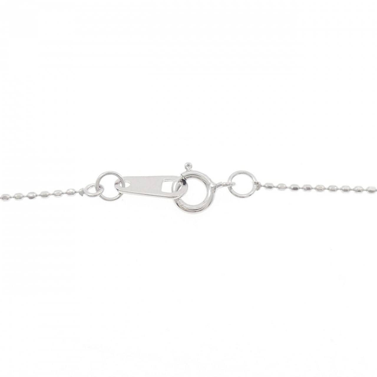 K18WG/750WG クロス ダイヤモンド ネックレス 0.20CT