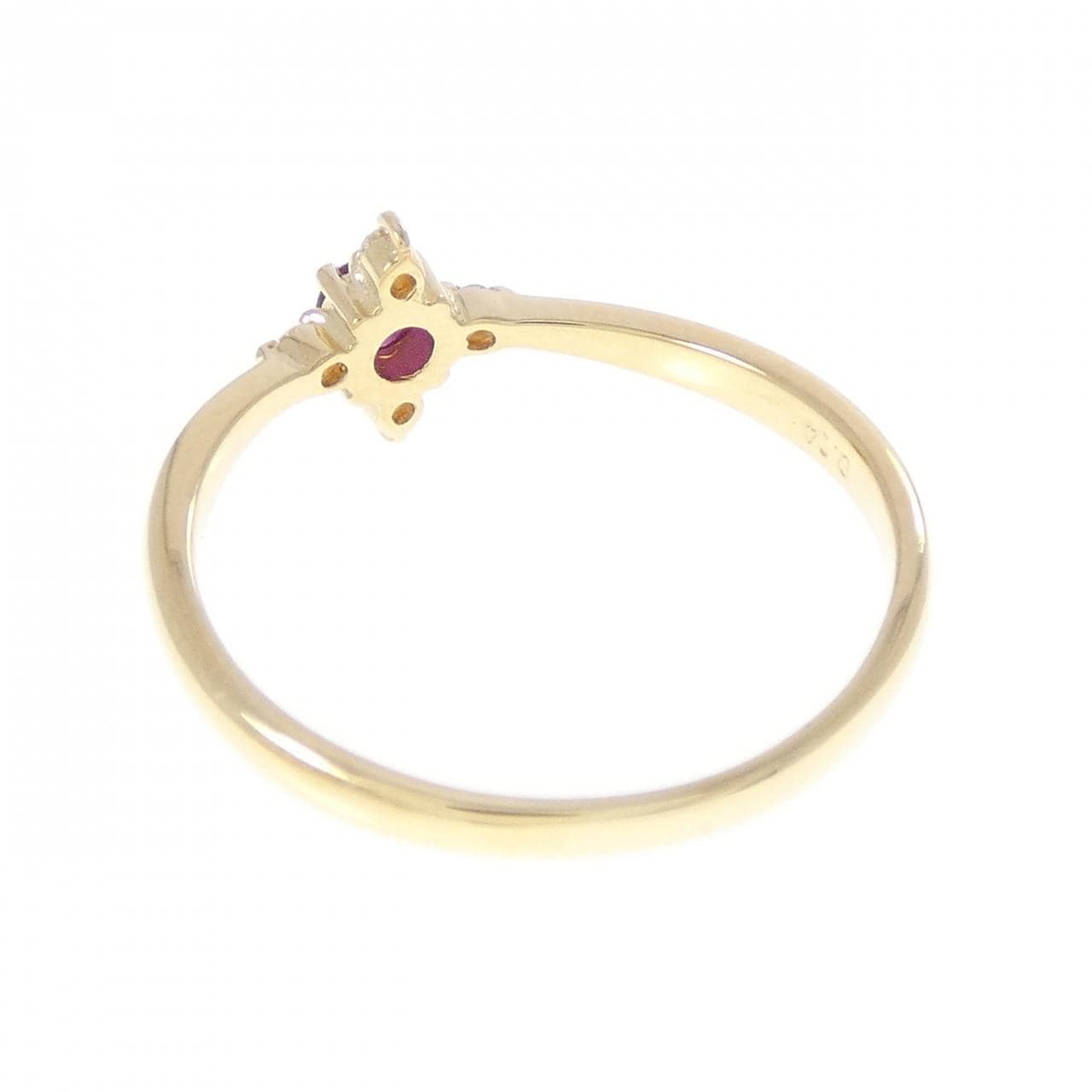 K18YG ルビー リング 0.13CT