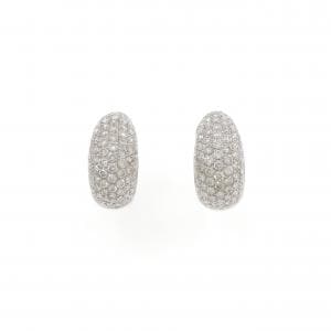 K18WG パヴェ ダイヤモンド ピアス/イヤリング 4.82CT