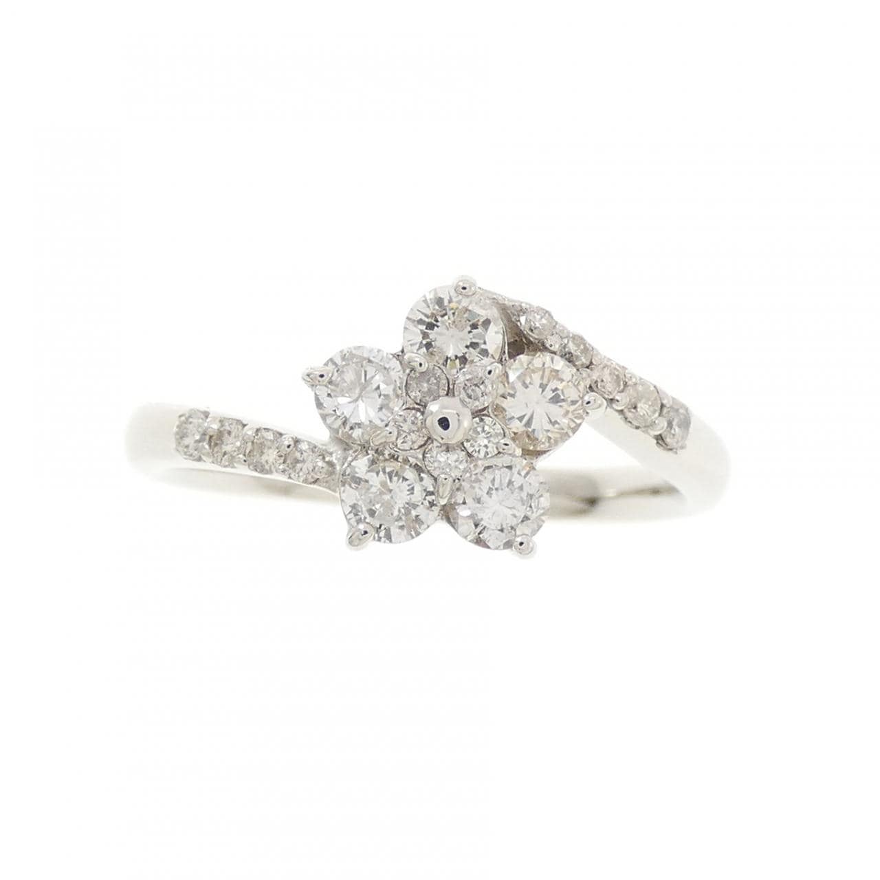 PT900 フラワー ダイヤモンド リング 0.50CT
