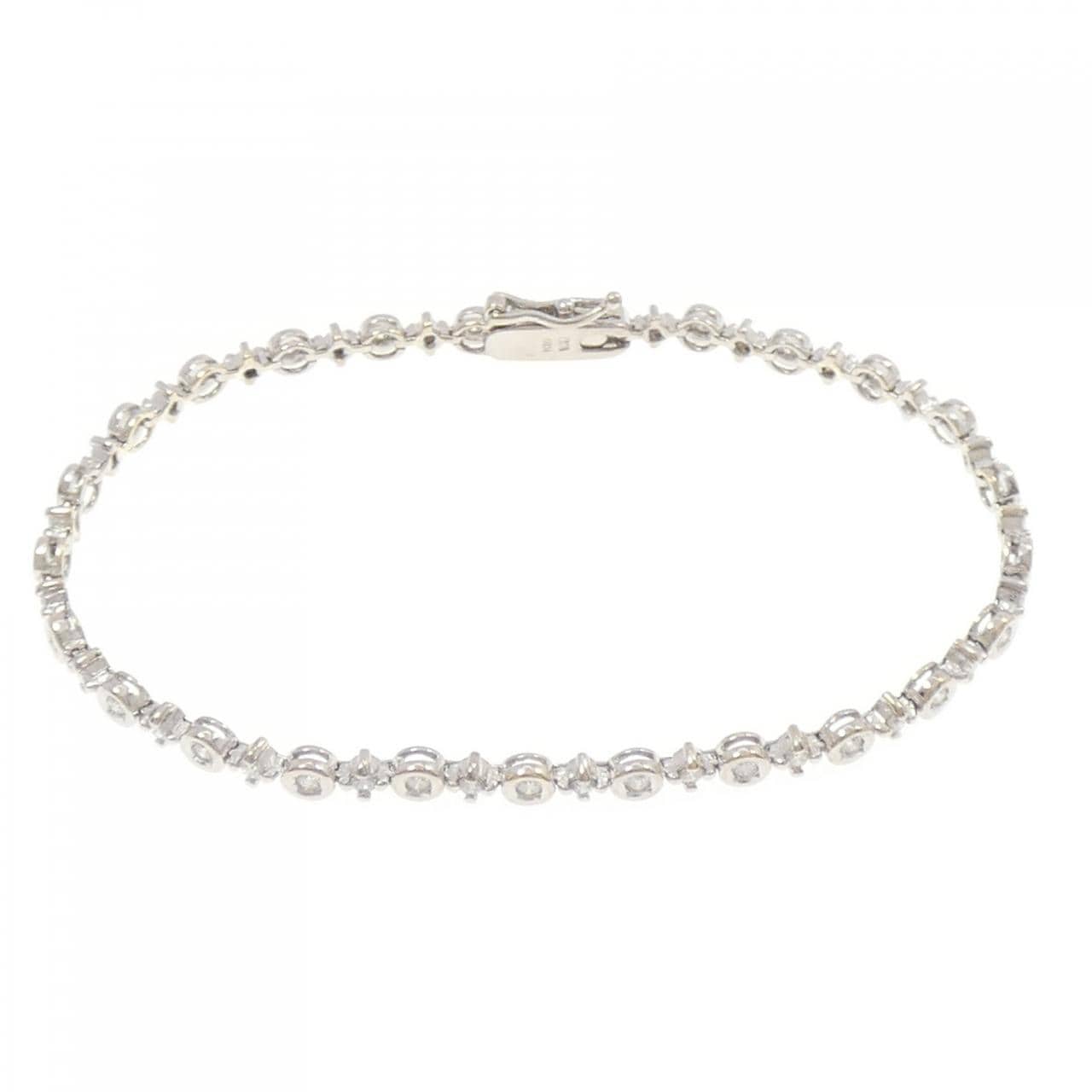 K18WG ダイヤモンド ブレスレット 1.00CT
