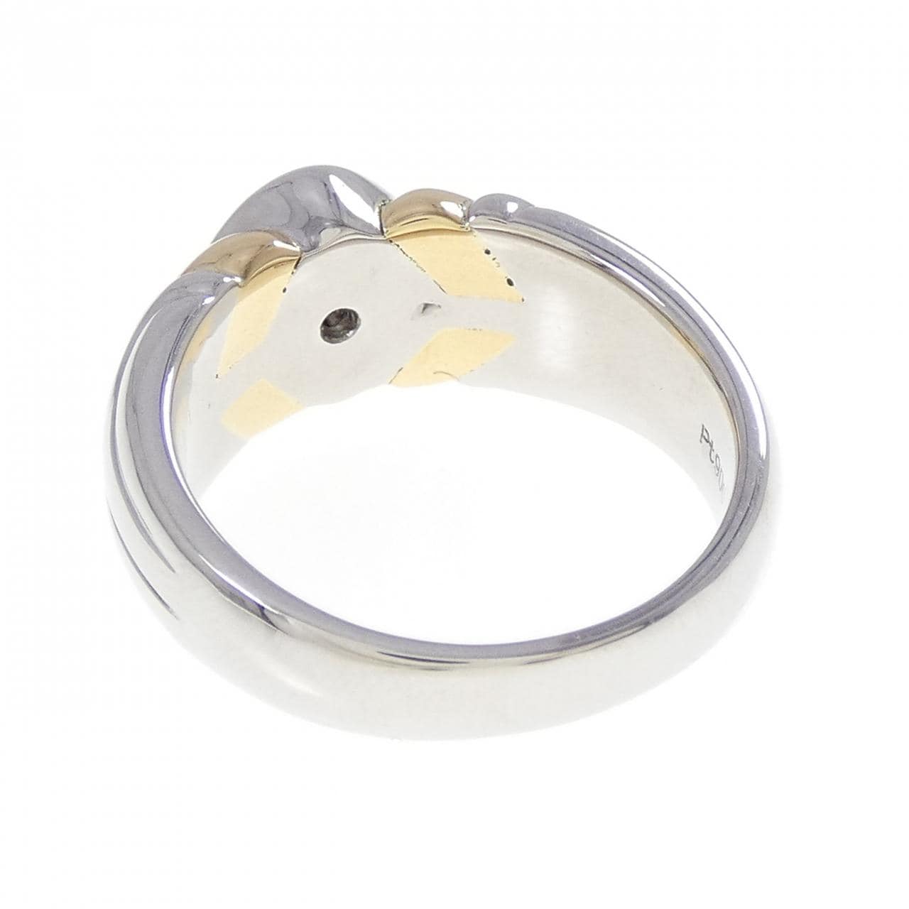 PT900/K18YG钻石戒指 0.38克拉