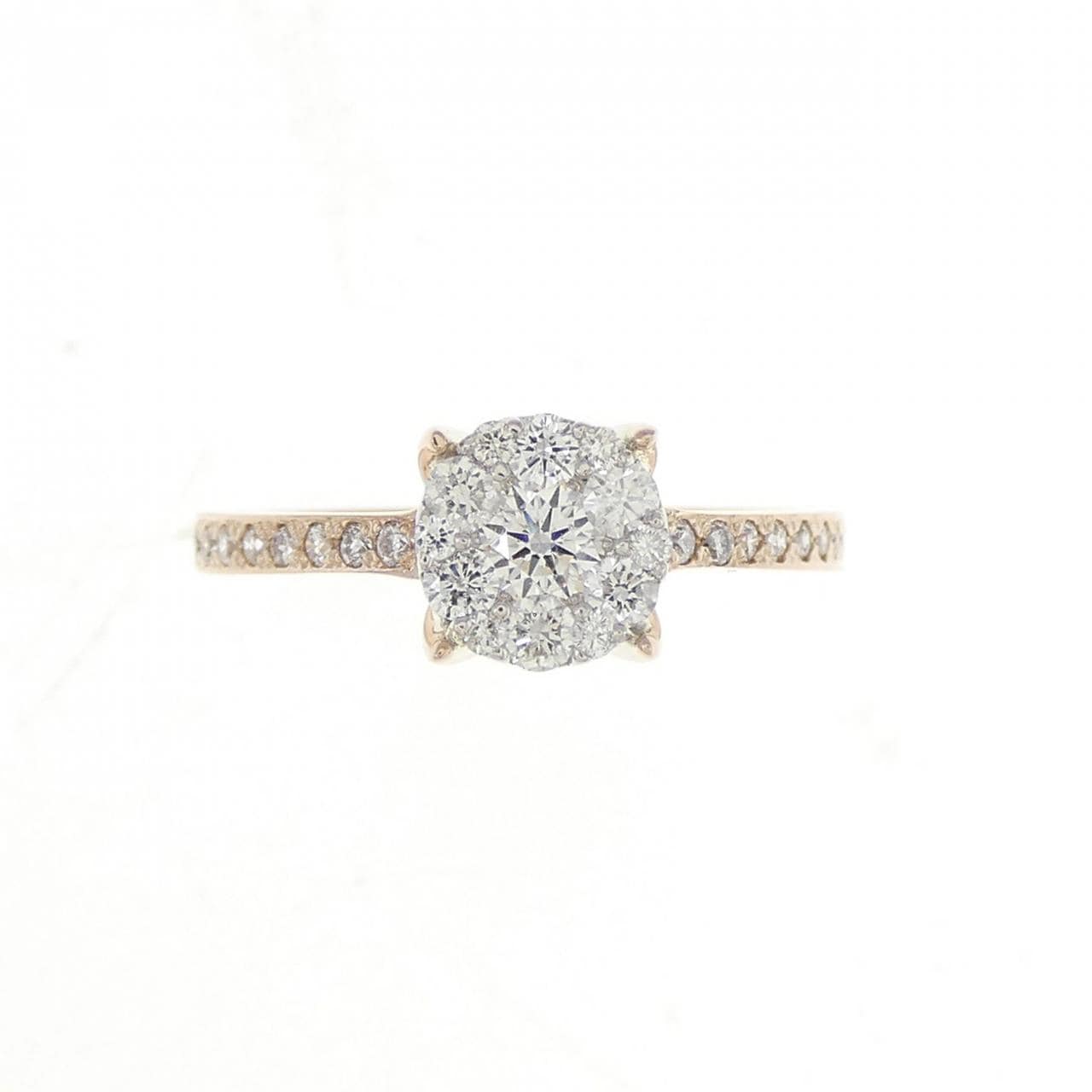 K18PG/PT ダイヤモンド リング 0.123CT