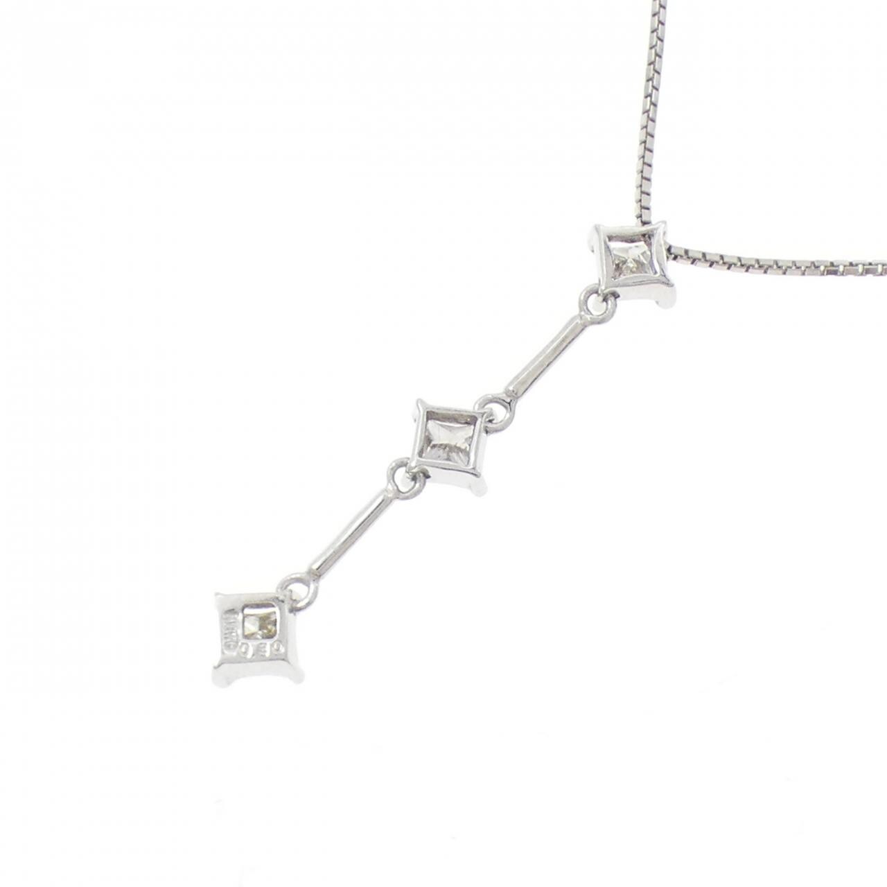 K18WG ダイヤモンド ネックレス 0.30CT