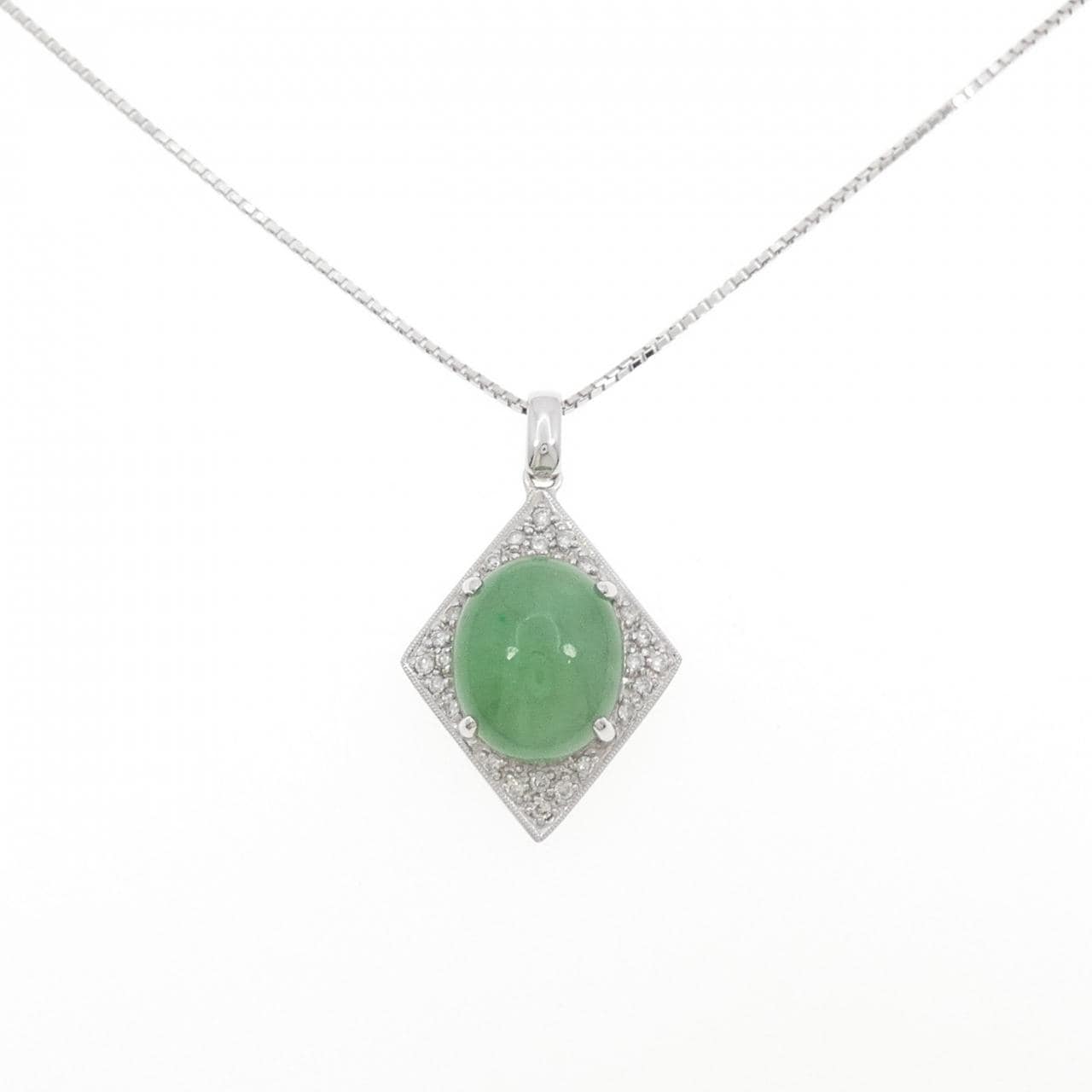 K18WG翡翠项链8.94CT