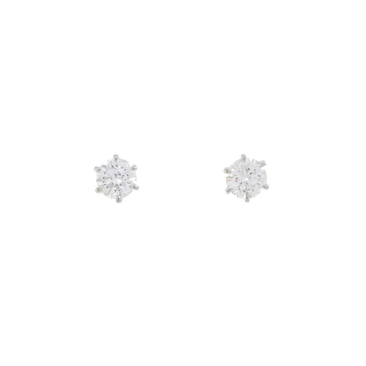 【リメイク】PT900/ST ダイヤモンド ピアス 0.500CT 0.509CT D-E VS1 VG-GOOD