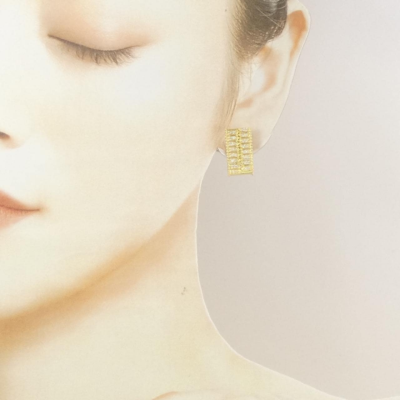 K18YG ダイヤモンド ピアス/イヤリング 0.42CT