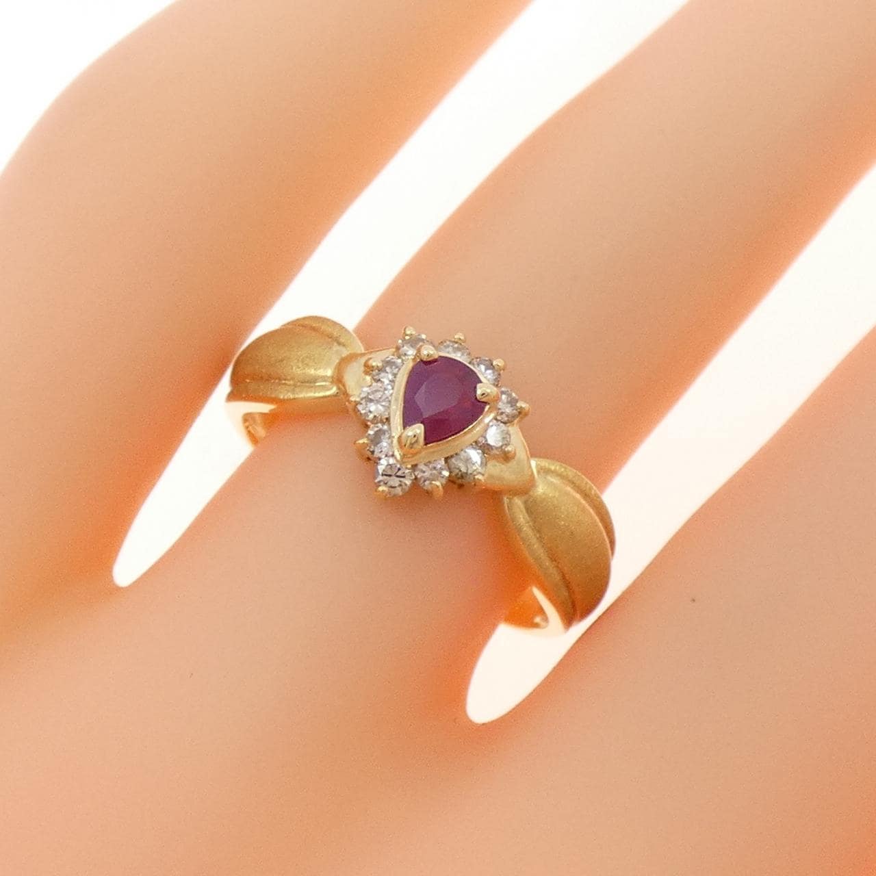 K18YG ルビー リング