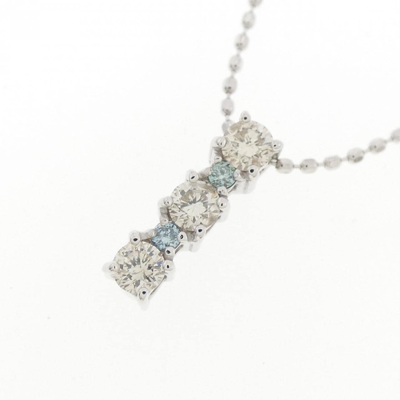 K18WG ダイヤモンド ネックレス 0.23CT