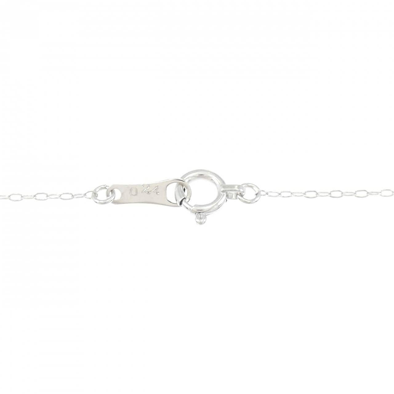 K18WG ハート ダイヤモンド ネックレス 0.24CT