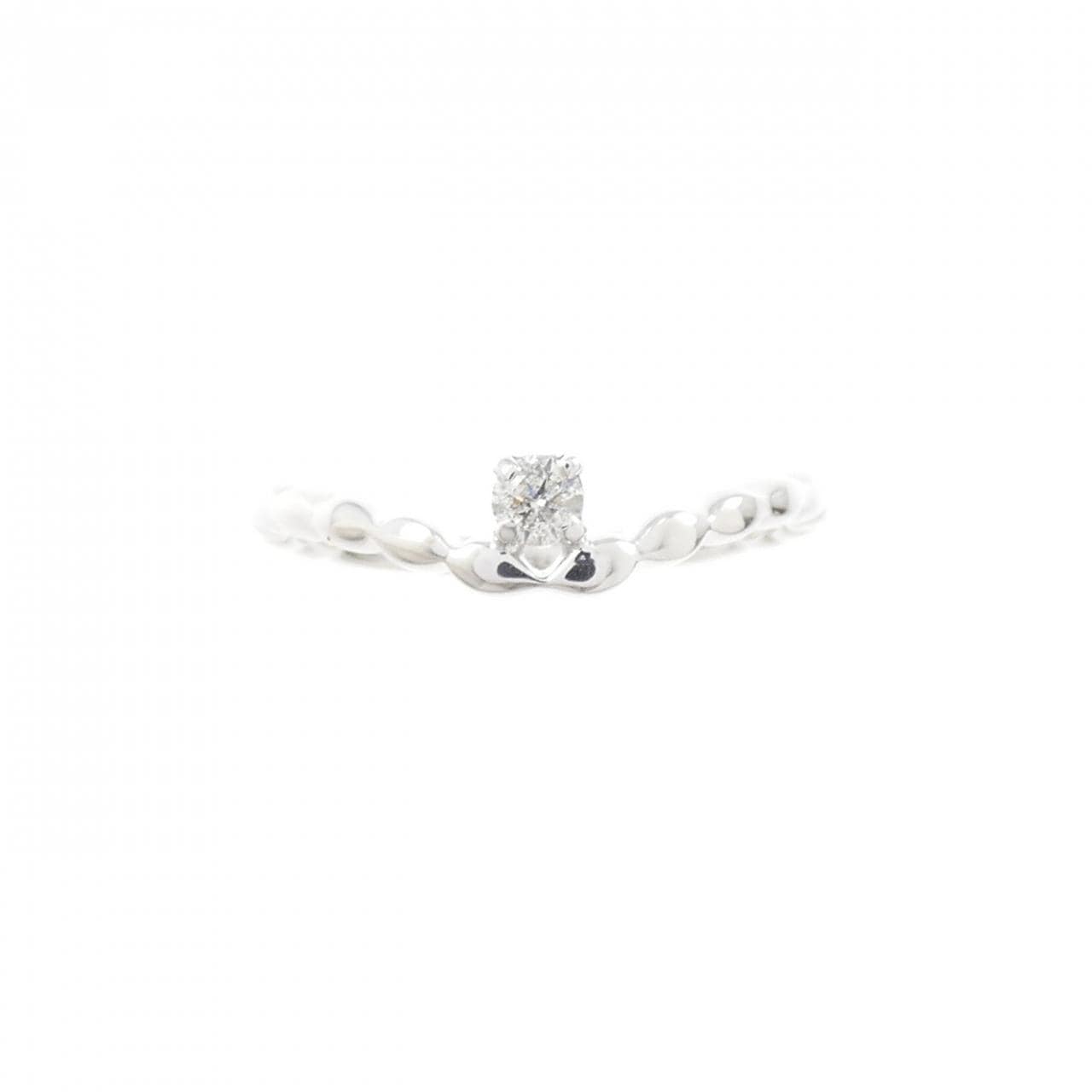 K10WG ダイヤモンド ピンキーリング 0.05CT