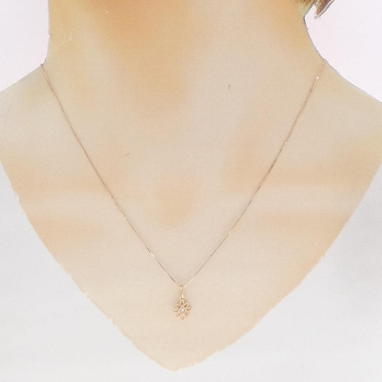 アガット ダイヤモンド ネックレス 0.01CT