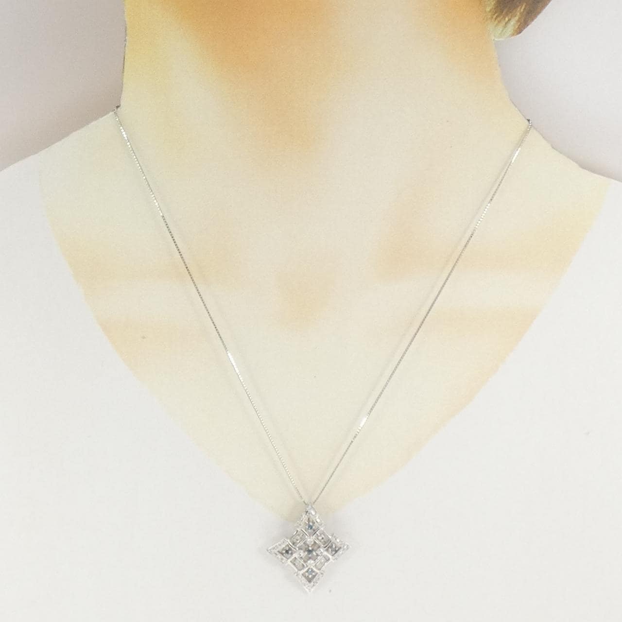 PT900/PT850 ダイヤモンド ネックレス 0.38CT