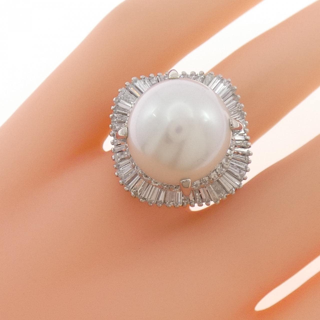 PT900 白蝶パール リング 13.8mm