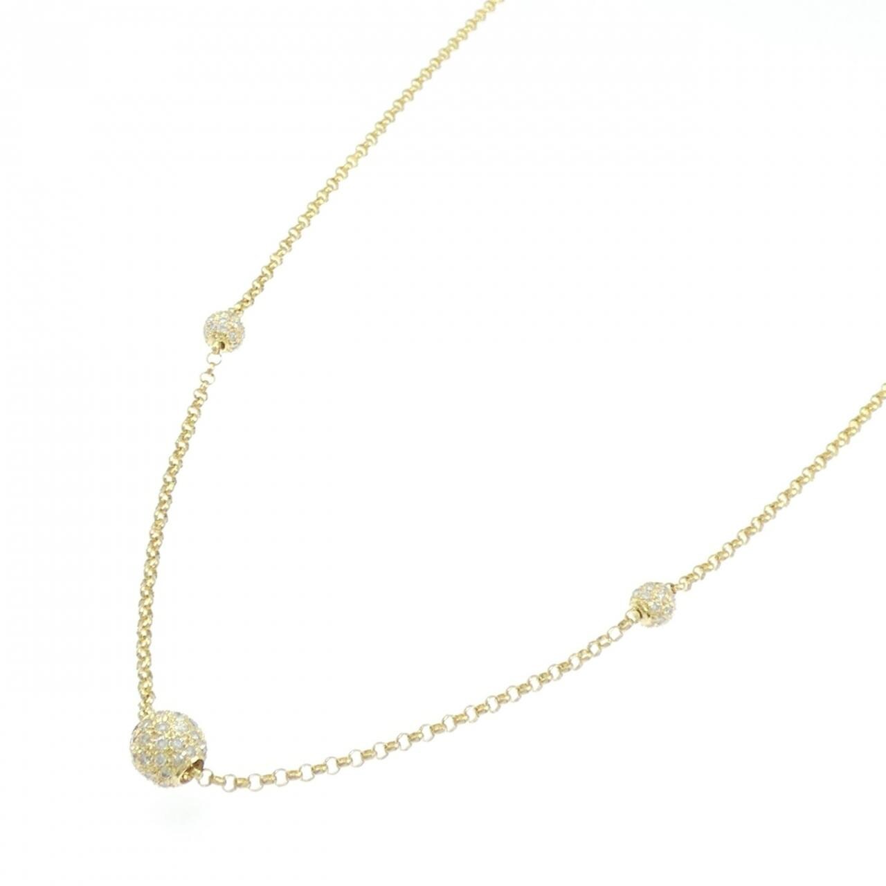 750YG ダイヤモンド ネックレス 0.58CT