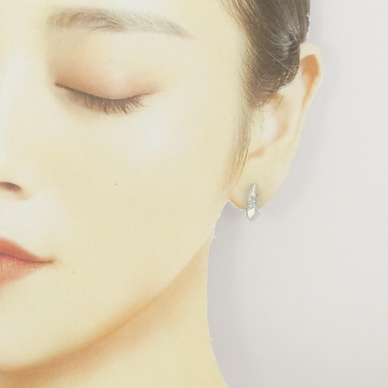 K18WG ダイヤモンド ピアス/イヤリング 0.10CT
