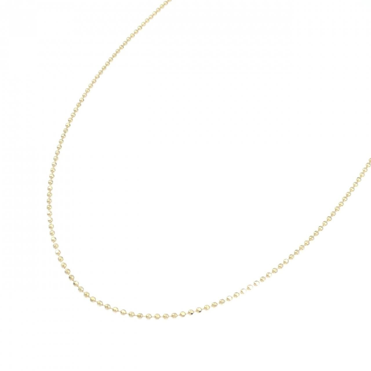 K18YG ball chain necklace