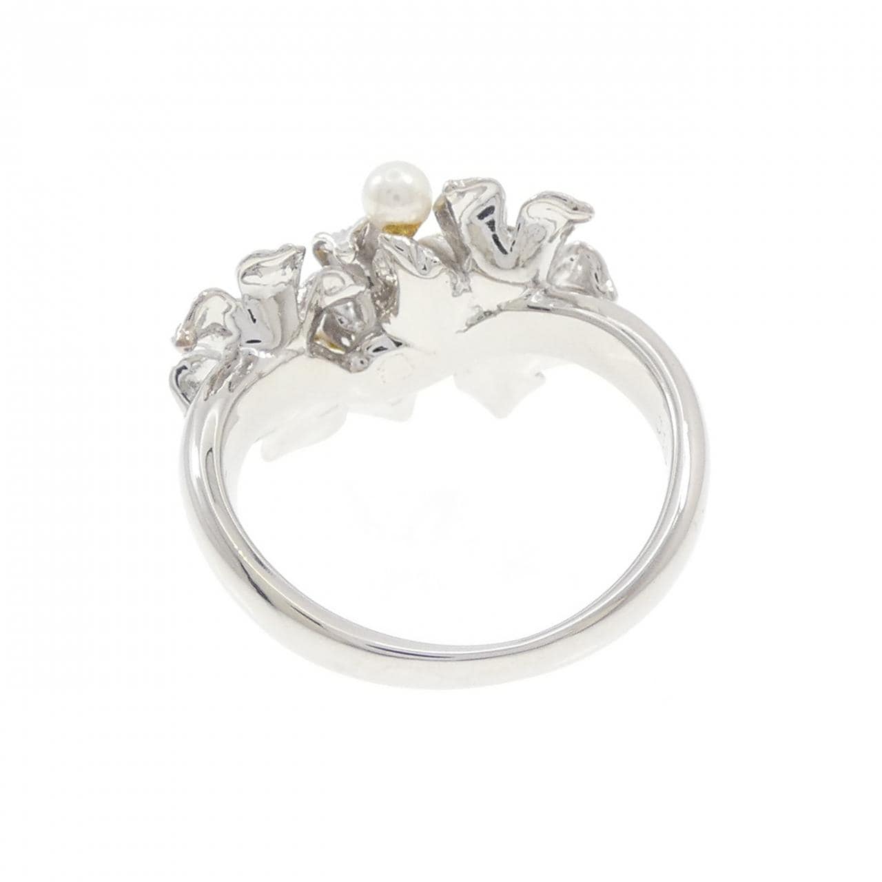 PT900 フラワー アコヤパール リング