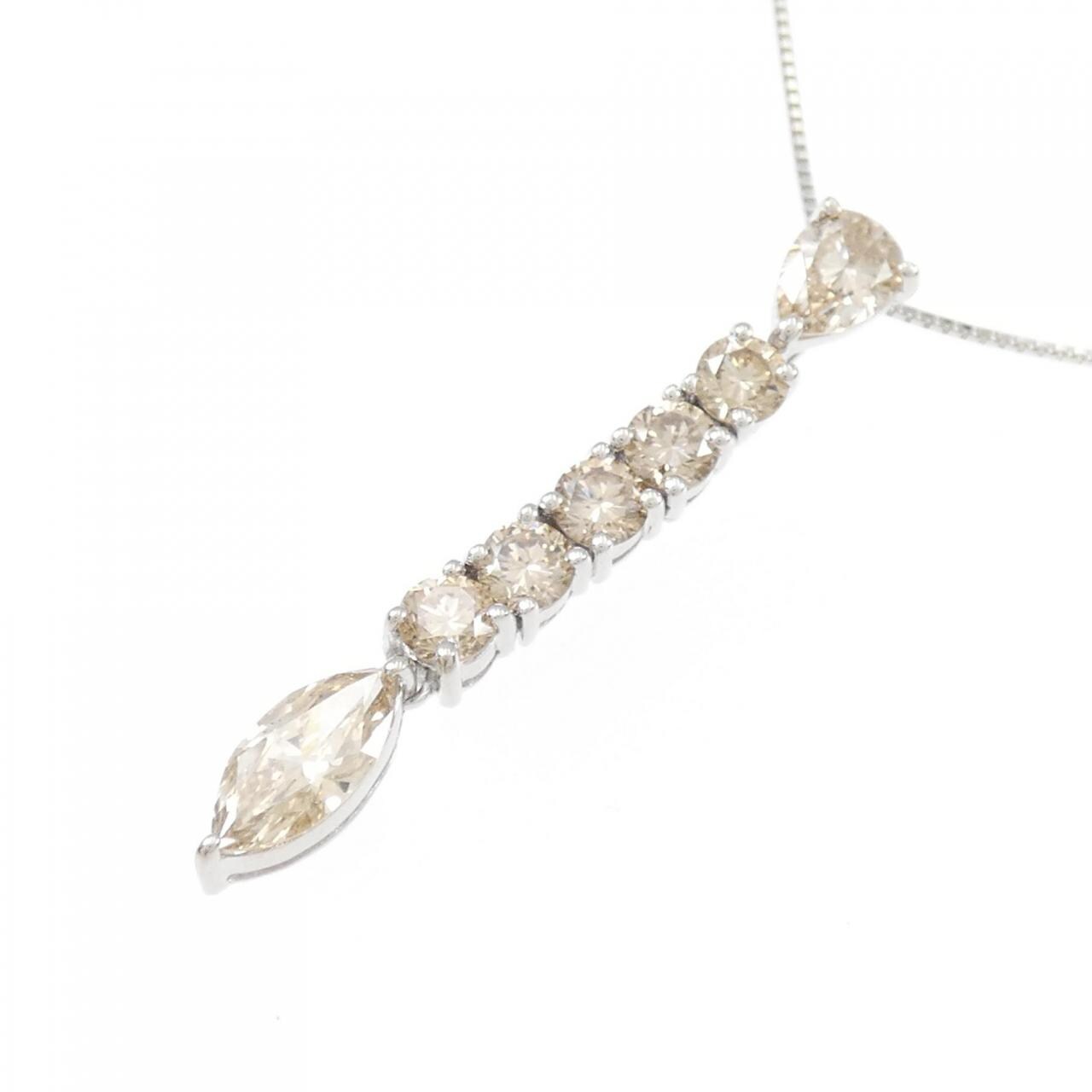 750WG/K18WG Diamond necklace 2.32CT