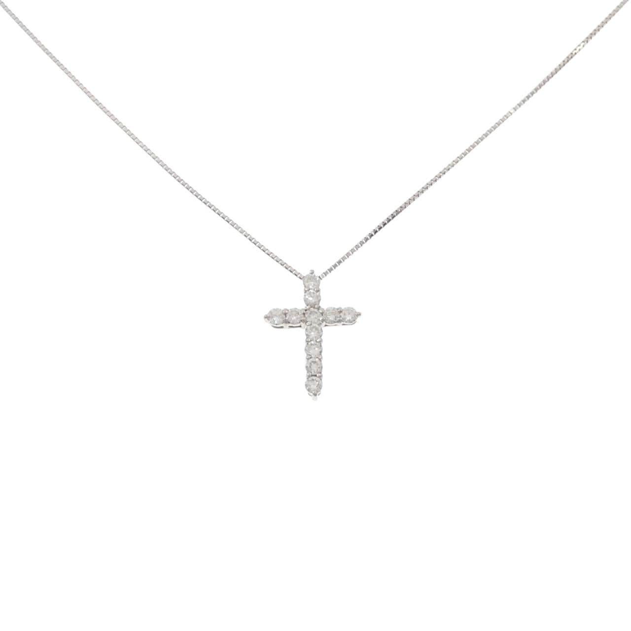 PT900/PT850 クロス ダイヤモンド ネックレス 0.50CT