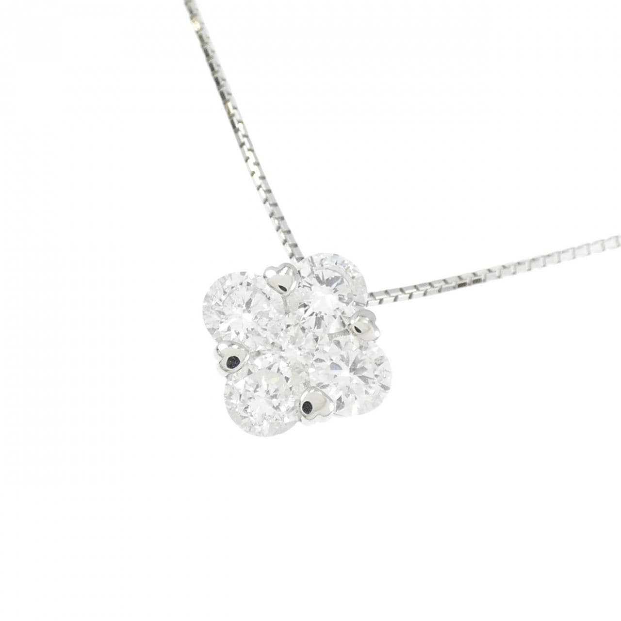 PT900/K18WG ダイヤモンド ネックレス 0.70CT