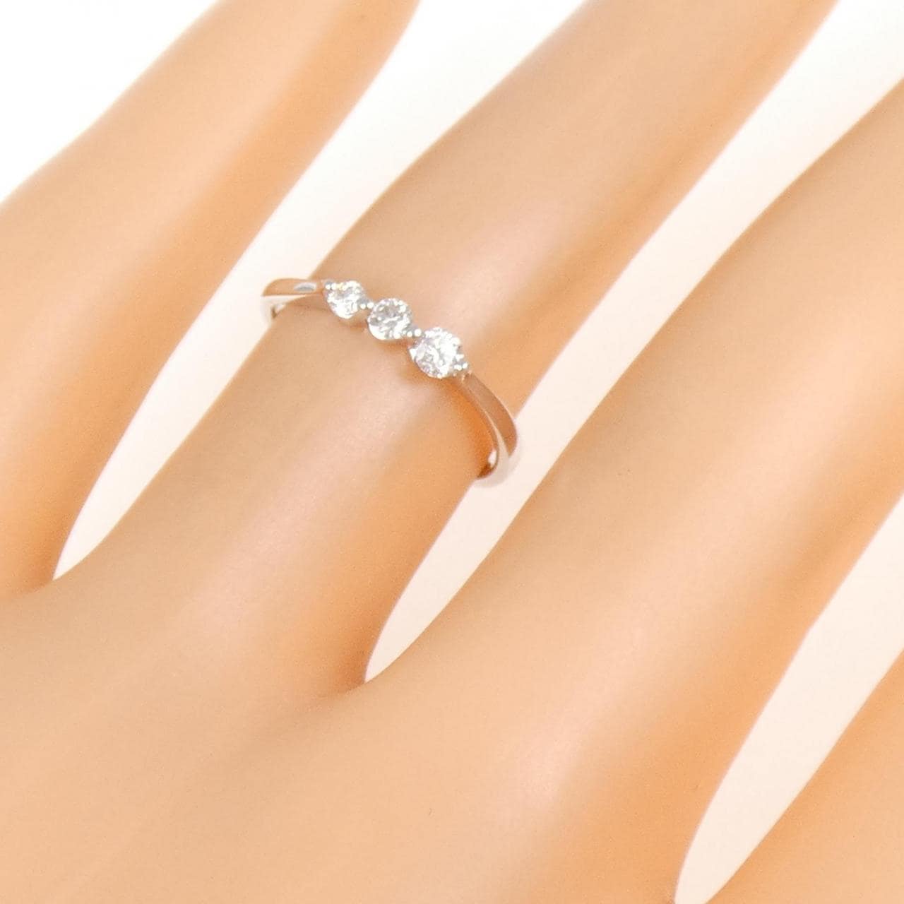 K18WG ダイヤモンド リング 0.16CT