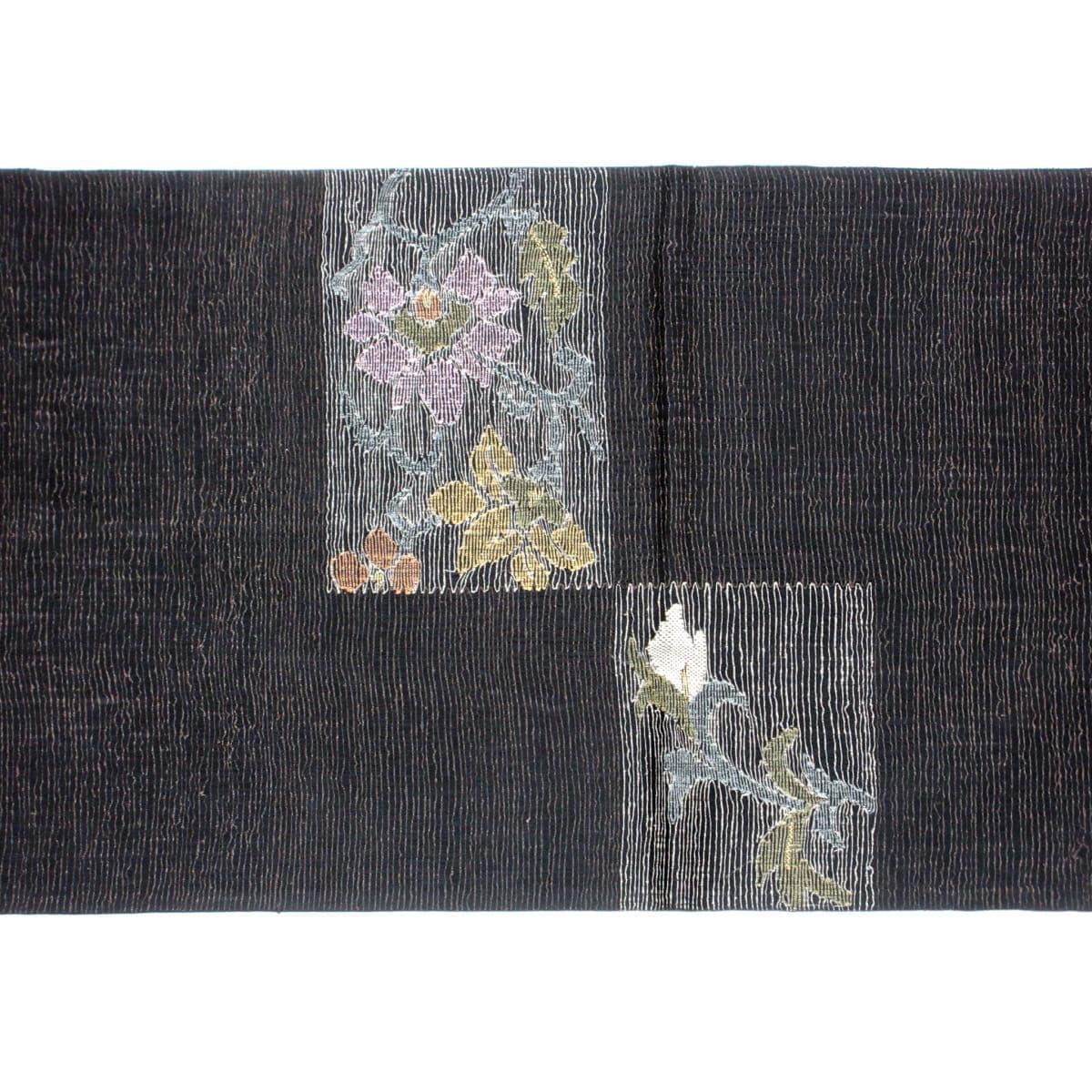 夏袋帯　透かしすくい織