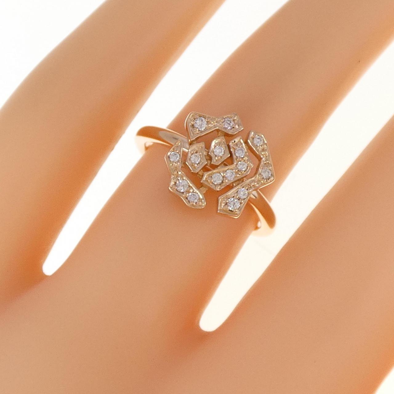 K18PG ローズ ダイヤモンド リング 0.10CT